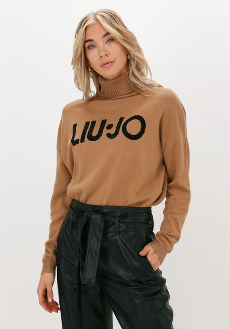 Bruine LIU JO Sweater MAGLIA CHIUSA M/L DV LOGO - large