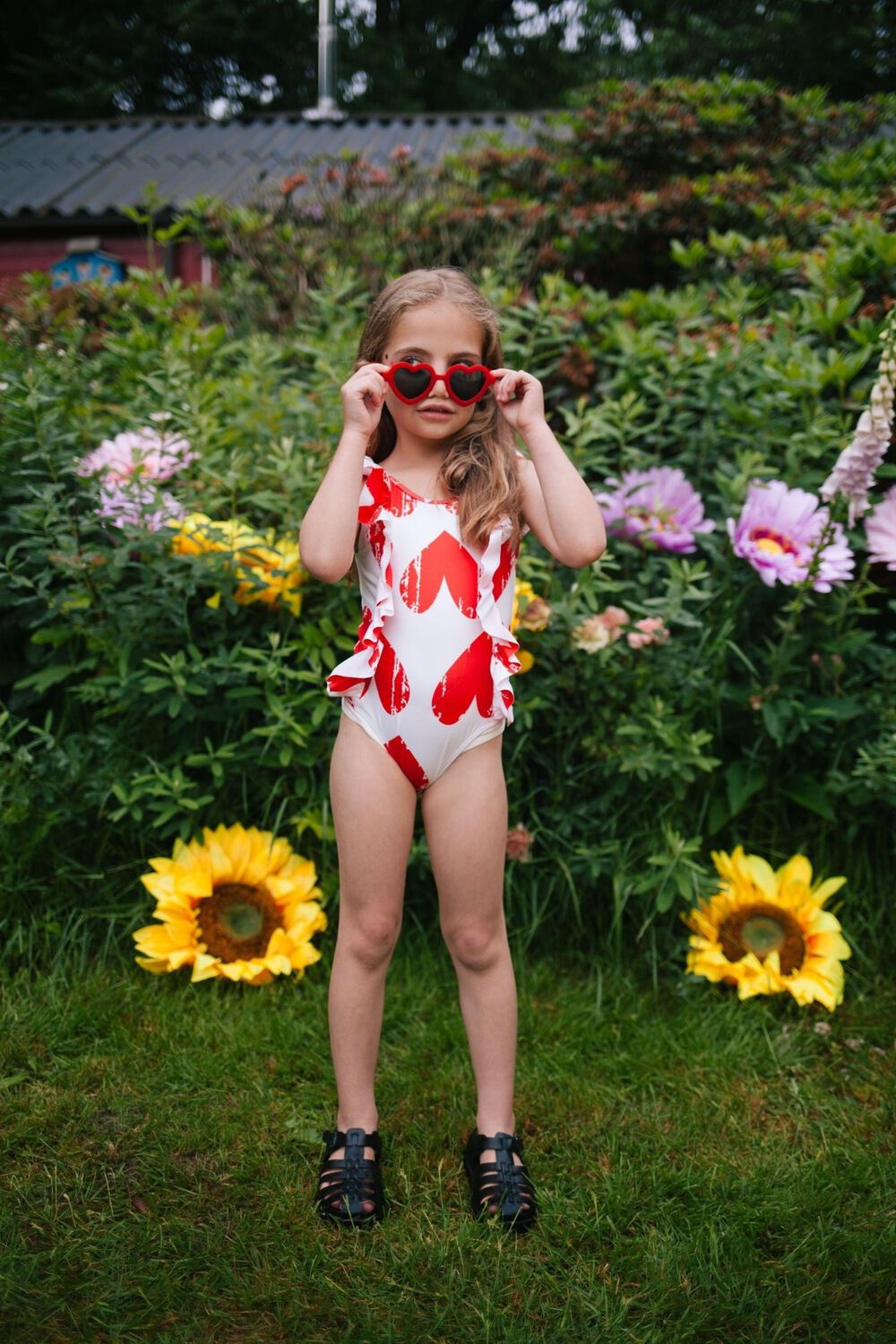 Rode DAILY BRAT Badpakken ADORE SWIMSUIT - large