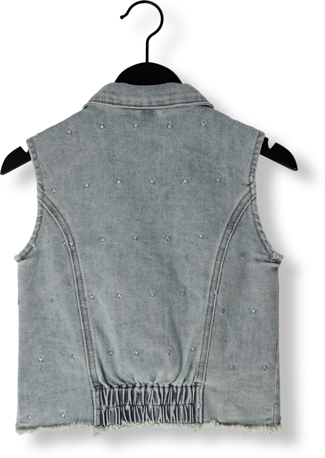 DAILY7 Meisjes Blazers Denim Gilet Allover Print Blauw