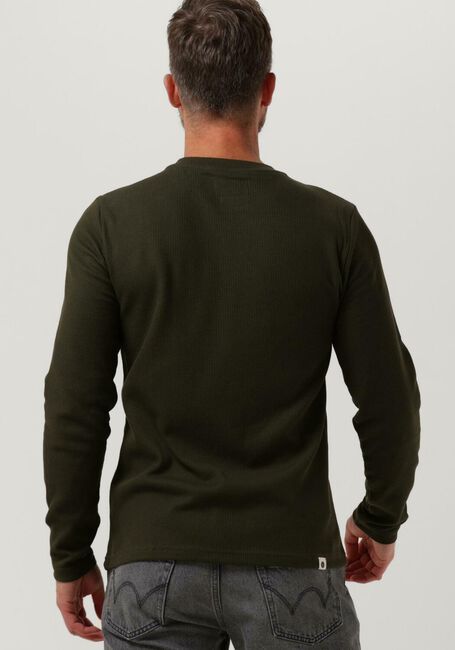 Donkergroene ANERKJENDT Trui AKSILO LS WAFFLE TEE - large