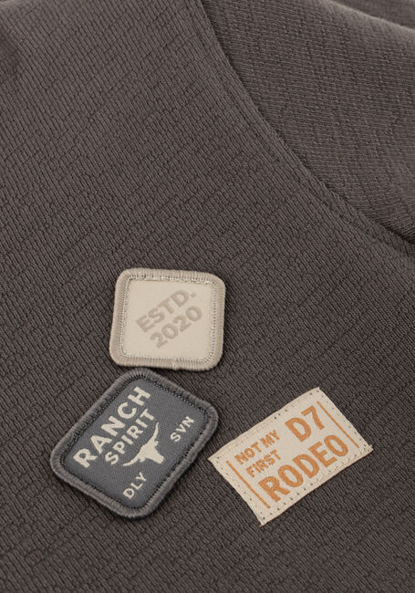 Donkergrijze DAILY7 T-shirt T-SHIRT BASIC BADGE - large