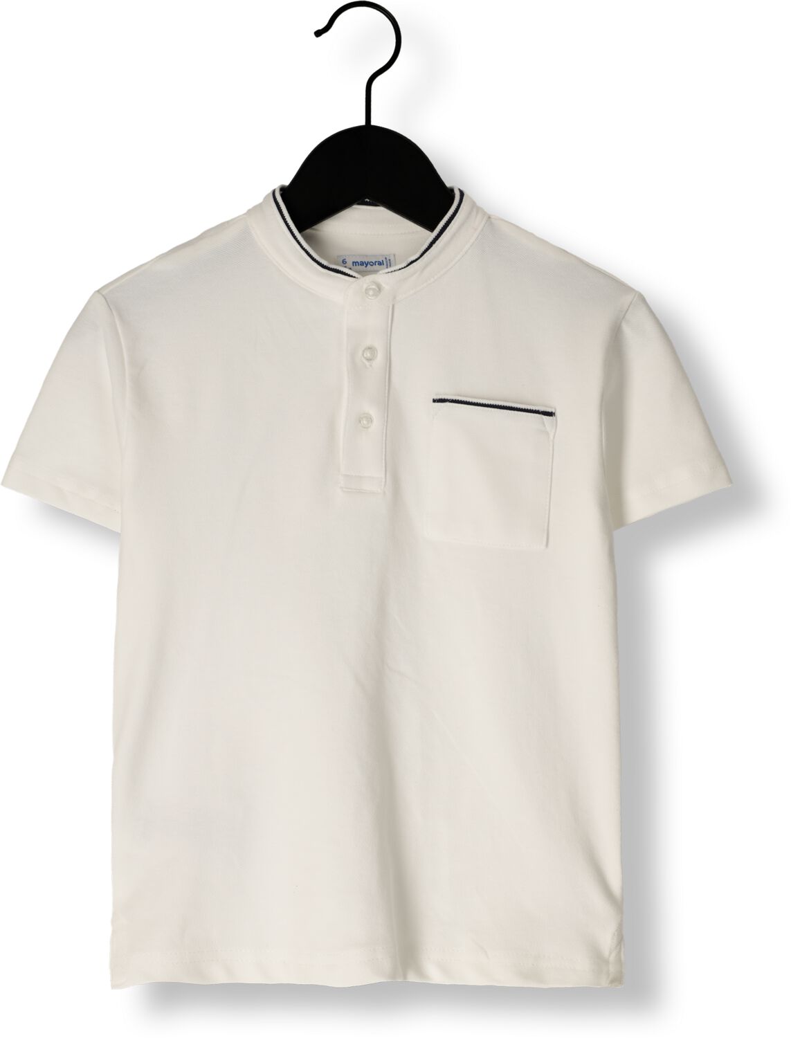 MAYORAL Jongens Polo's & T-shirts Mao Neck Wit