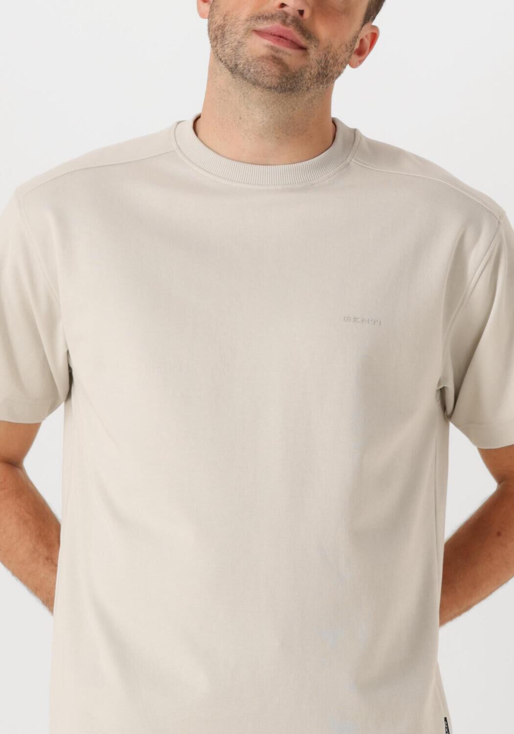 GENTI Heren Polo's & T-shirts T-shirt Ss J2025-1227 Creme