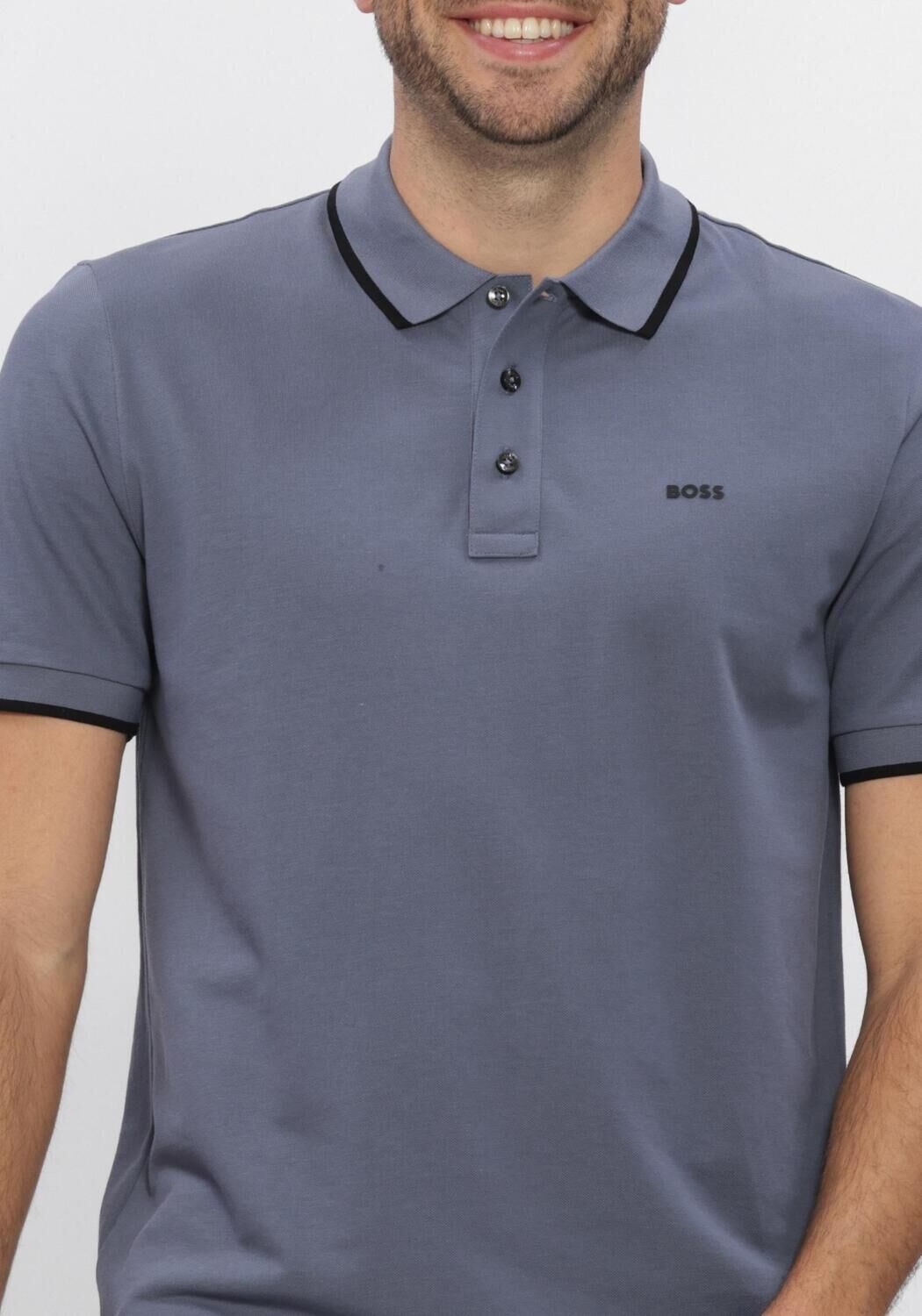 Blauwe BOSS BLACK Polo PARLAY 190 - large