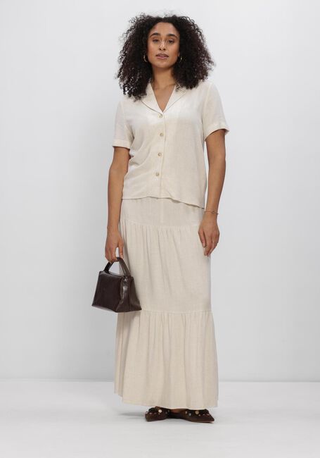 Beige OBJECT Blouses OBJSANNE S/S RE SHIRT - large