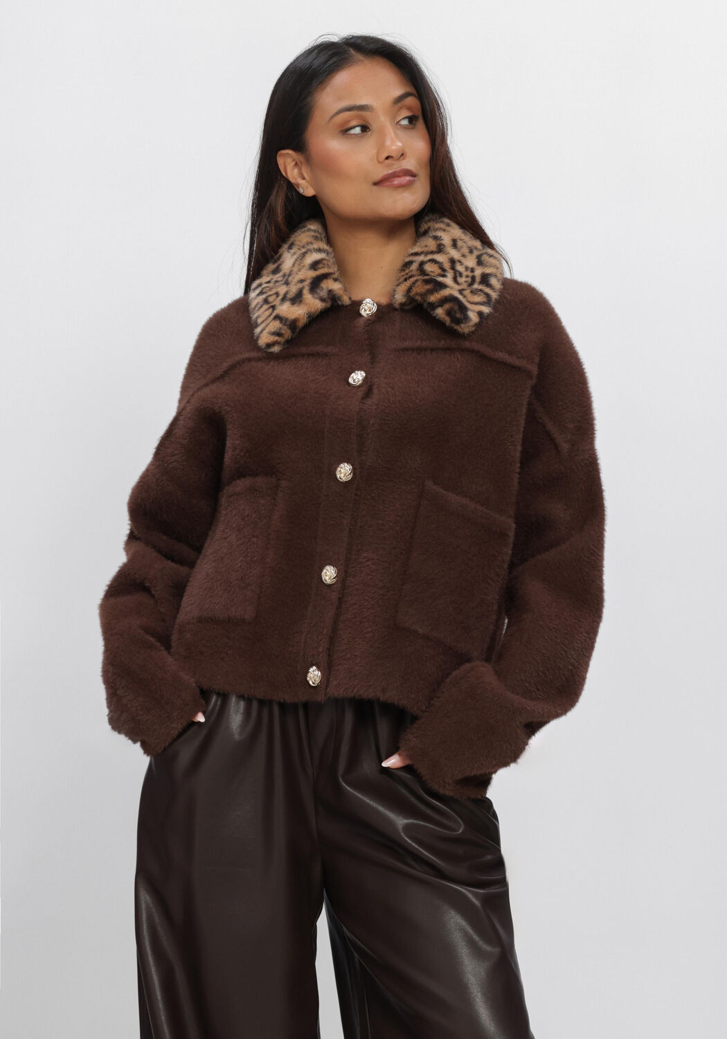 Bruine AMAYA AMSTERDAM Trui LINA KNITWEAR - large