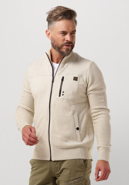 Beige PME LEGEND Vest ZIP JACKET KNIT SWEAT COMBINATION - large