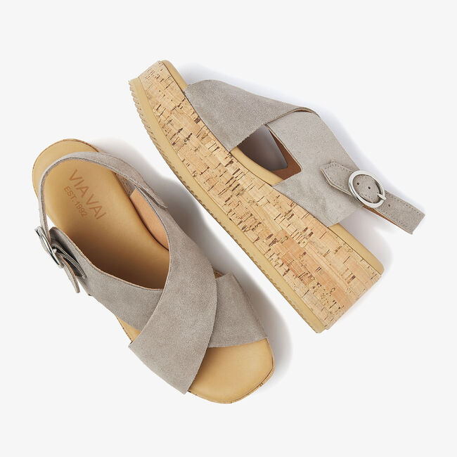 Beige VIA VAI Platte sandalen SISSEL RAISE - large