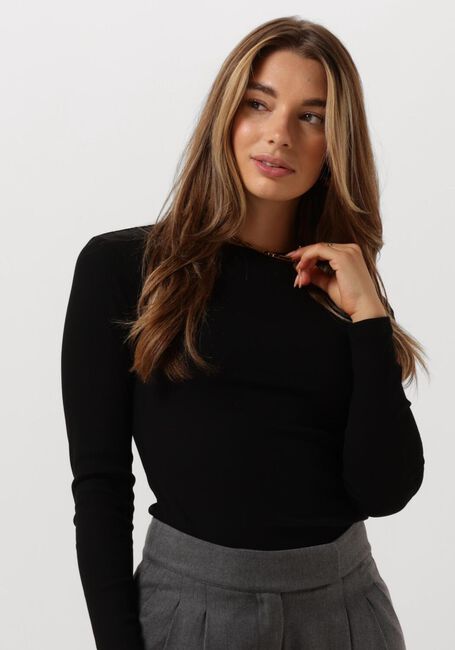 Zwarte NOTRE-V Tops & T-shirts NV-EELKE ROUND NECK - large