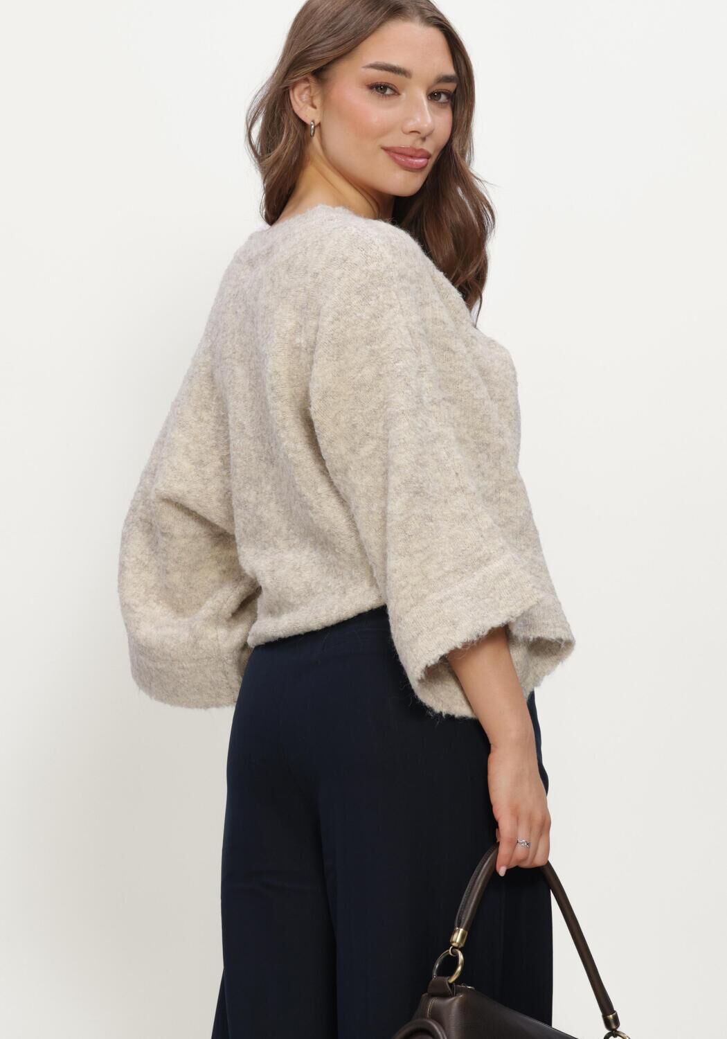 AIMEE THE LABEL Dames Truien & Vesten Clippow6 Knitted Sweater Beige