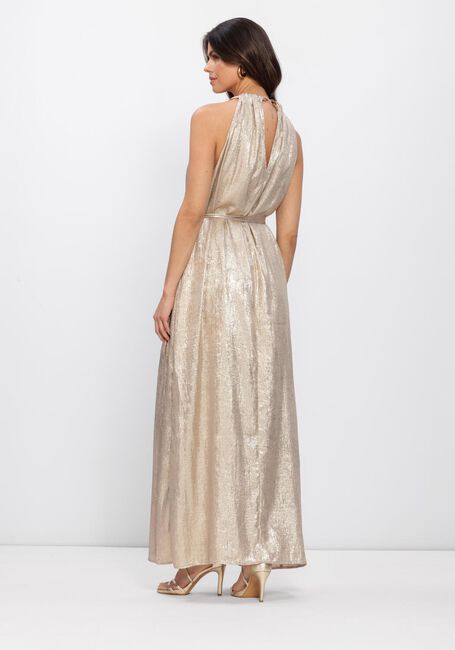 Beige DANTE6 Maxi jurk HEAVENLY METALLIC HALTER DRESS - large