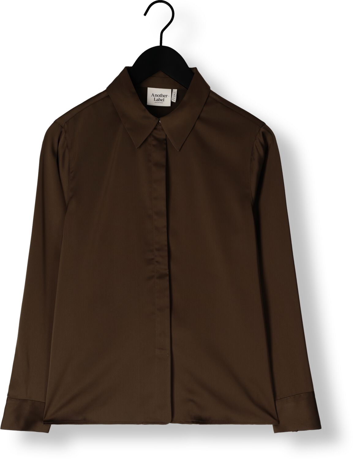 ANOTHER LABEL Dames Blouses Caroline Shirt Bruin