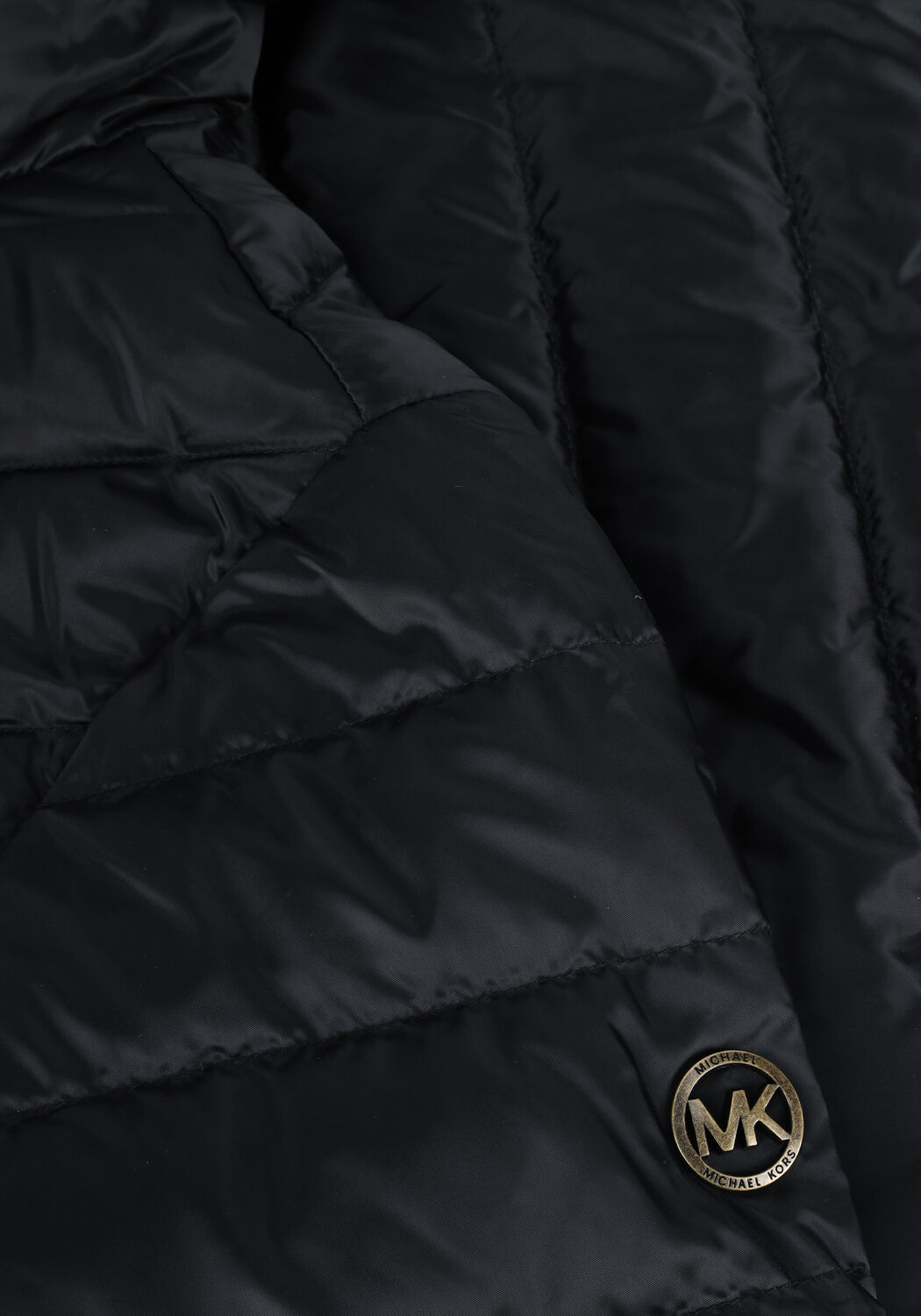 Zwarte MICHAEL KORS Gewatteerde jas LONG FITTED PUFFER - large