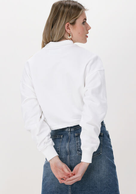 Witte CALVIN KLEIN Sweater STACKED LOGO MOCKNECK SWEATSHIRT - large