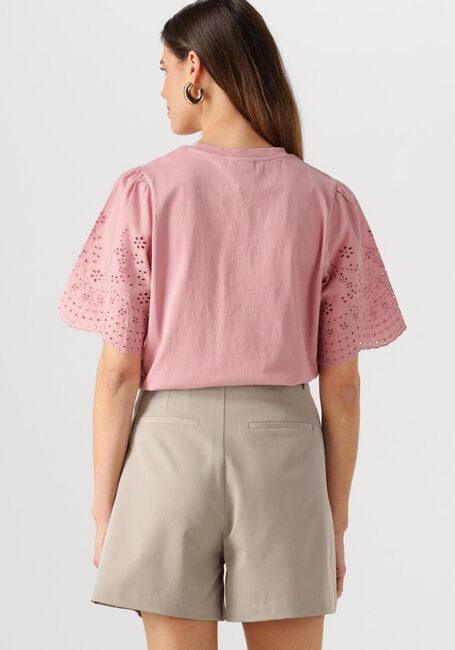 Roze Y.A.S. T-shirt YASLEX SS TOP W. EMB SLEEVES S. NOOS - large