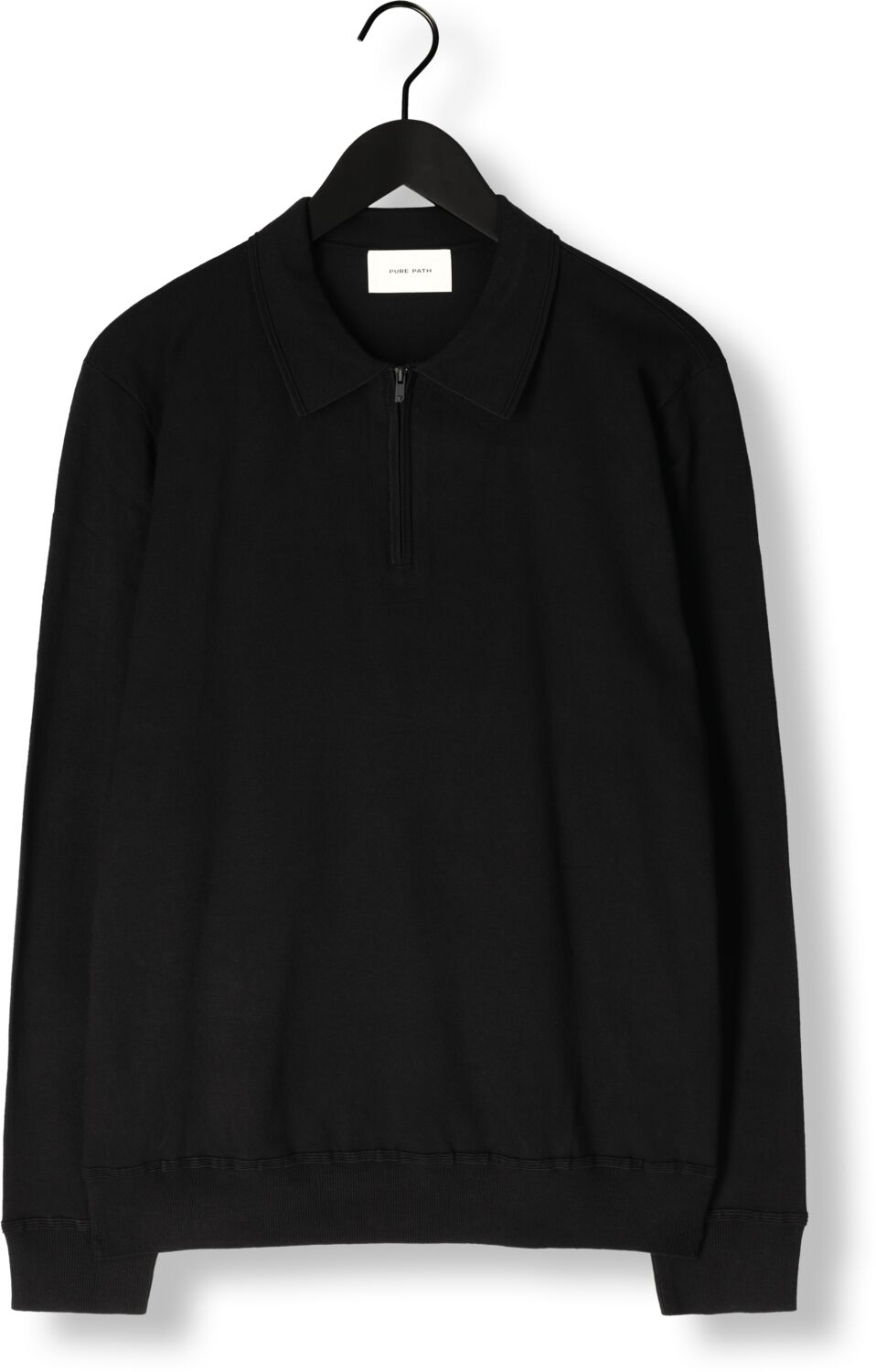 PURE PATH Heren Polo's & T-shirts Regular Fit Knitwear Polo806 Zwart