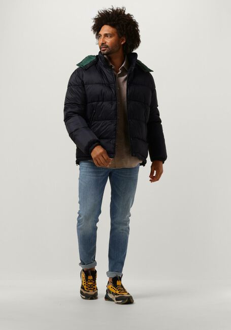 Donkerblauwe PS PAUL SMITH Gewatteerde jas MENS FIBRE DOWN HOODED PUFFER - large