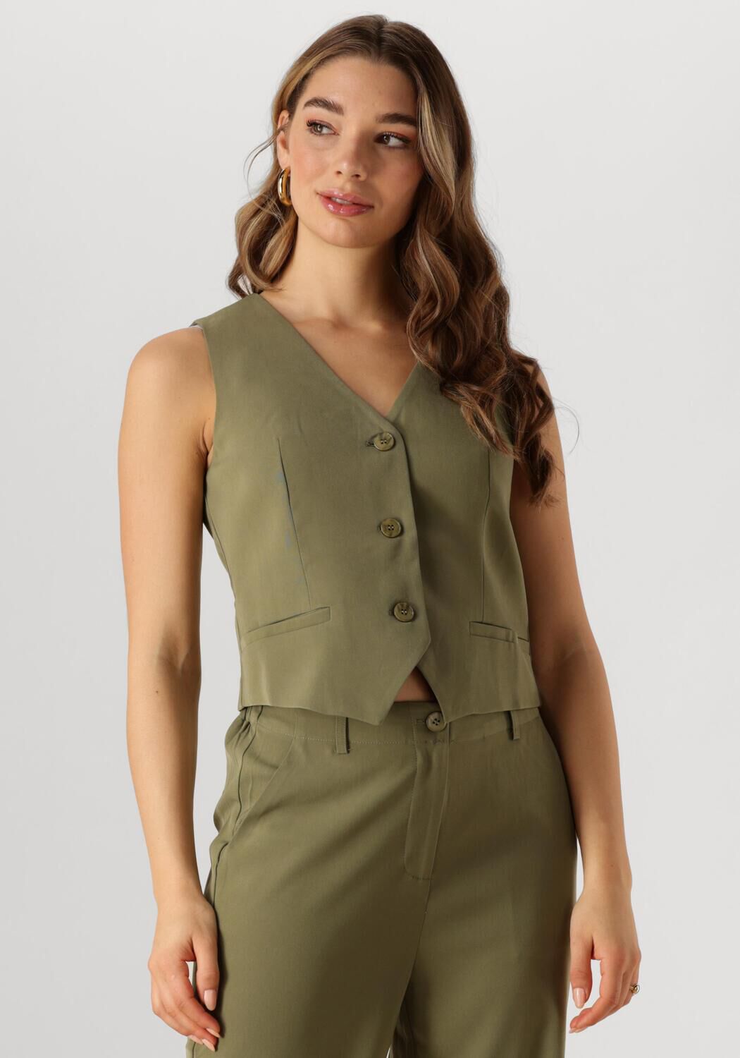 Ydence Groen Gilet Kaia voor vrouwen Green Dames