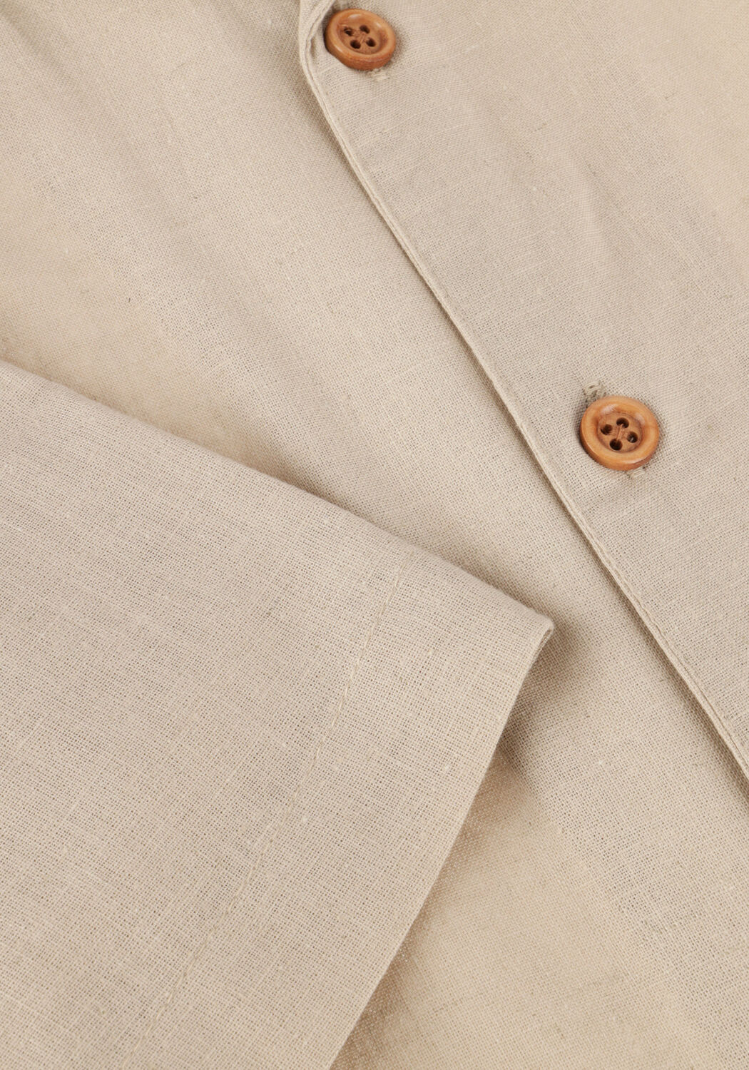 Beige ANERKJENDT Overhemden AKLEO SSS COT/LINEN SHIRT - large