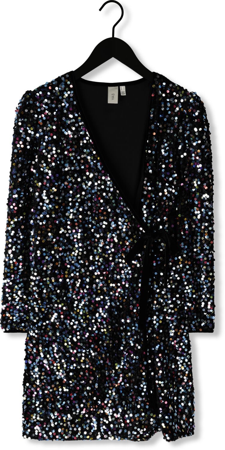 Y.A.S. Dames Jurken Yaskillo Sequin Ls Wrap Dress Zwart