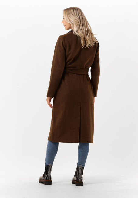 Bruine OBJECT Mantel CLARA WOOL COAT - large