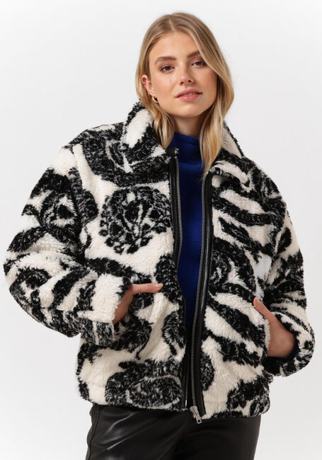 Ecru ALIX THE LABEL Teddy jas LADIES WOVEN DRAGON TEDDY COAT - large