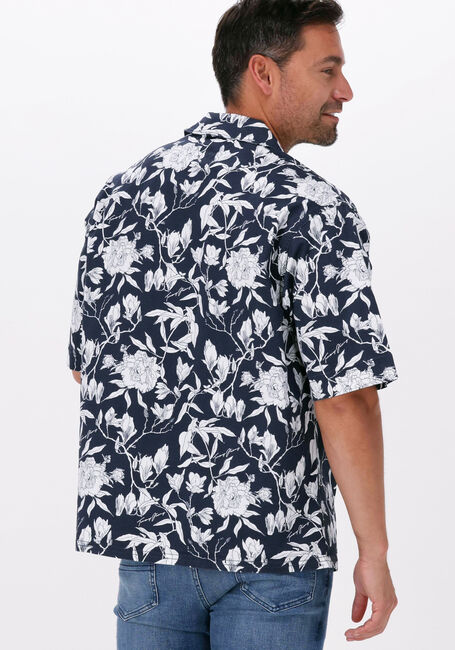 Donkerblauwe TOMMY JEANS Casual overhemd TJM AOP SS SHIRT - large