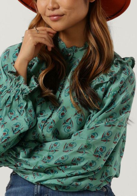 Blauwe SISSEL EDELBO Blouses JUANA SILK SHIRT - large