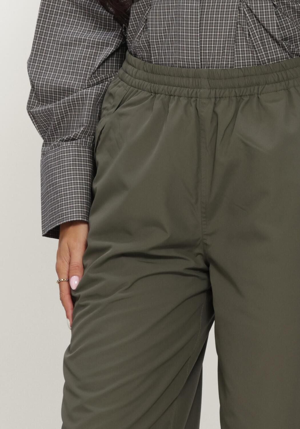 CATWALK JUNKIE Dames Broeken Parachute Trousers With Fleece Inside Groen
