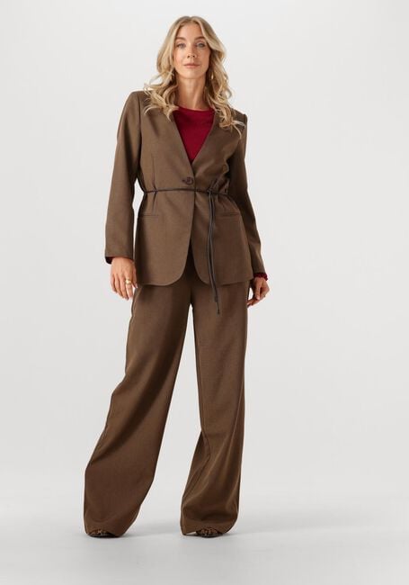 Bruine YDENCE Wijde broek PANTS YADE TALL - large