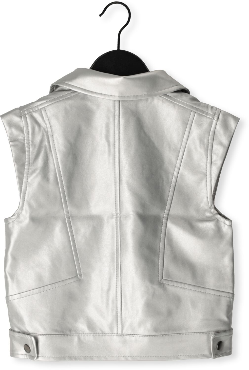 INDIAN BLUE JEANS Meisjes Blazers Vegan Leather Sleeveless Gilet Zilver
