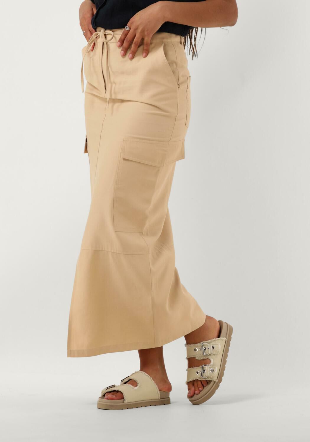 ANOTHER LABEL Dames Rokken Imane Skirt Beige