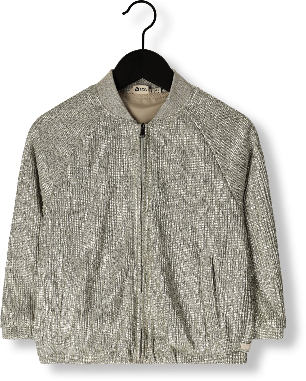 DAILY7 Meisjes Jassen Metallic Jacket Zilverkleurig