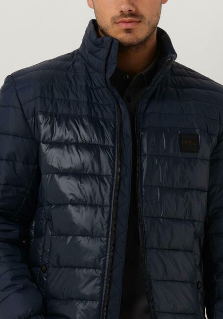 Donkerblauwe BOSS Gewatteerde jas ODEN - large