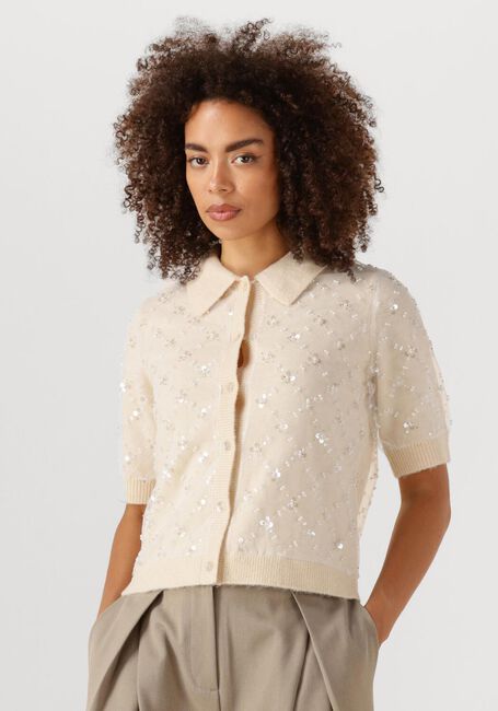 Beige Y.A.S. Vest YASMERILLA SS KNIT CARDIGAN - large