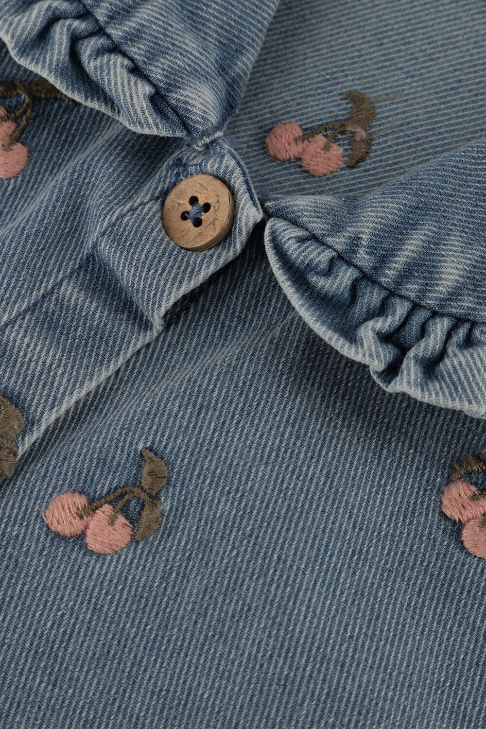 Blauwe LIL' ATELIER Spijkerjas NMFDEVA LOOSE DNM EMB JACKET 2024-ES LIL - large