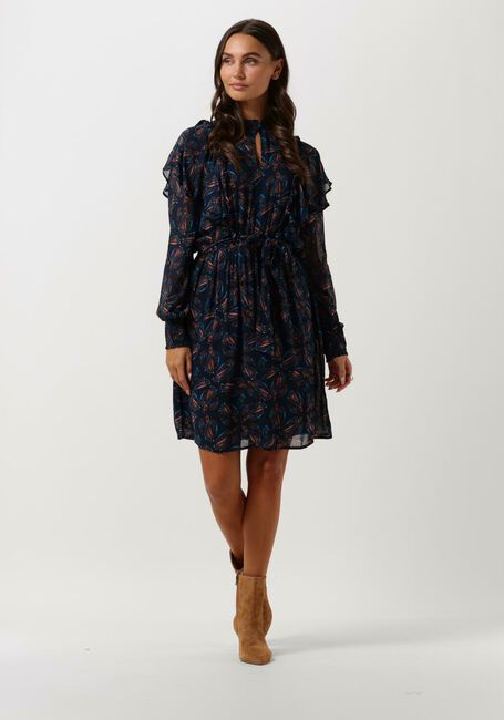 Blauwe POM AMSTERDAM Mini jurk DRESS 7093 - large