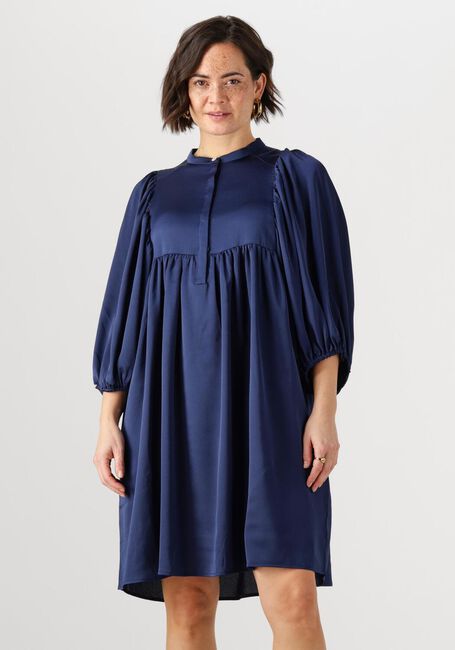 Donkerblauwe BRUUNS BAZAAR Midi jurk SARINA DRESS - large