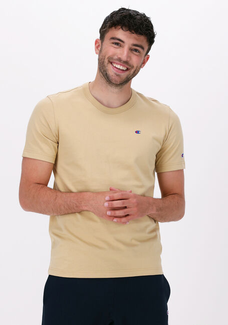 Gele CHAMPION T-shirt CREWNECK T-SHIRT 216545 - large