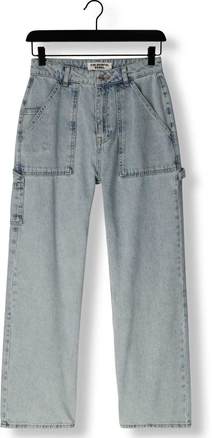 COLOURFUL REBEL Dames Jeans Tinsley Denim Worker Pants Blauw