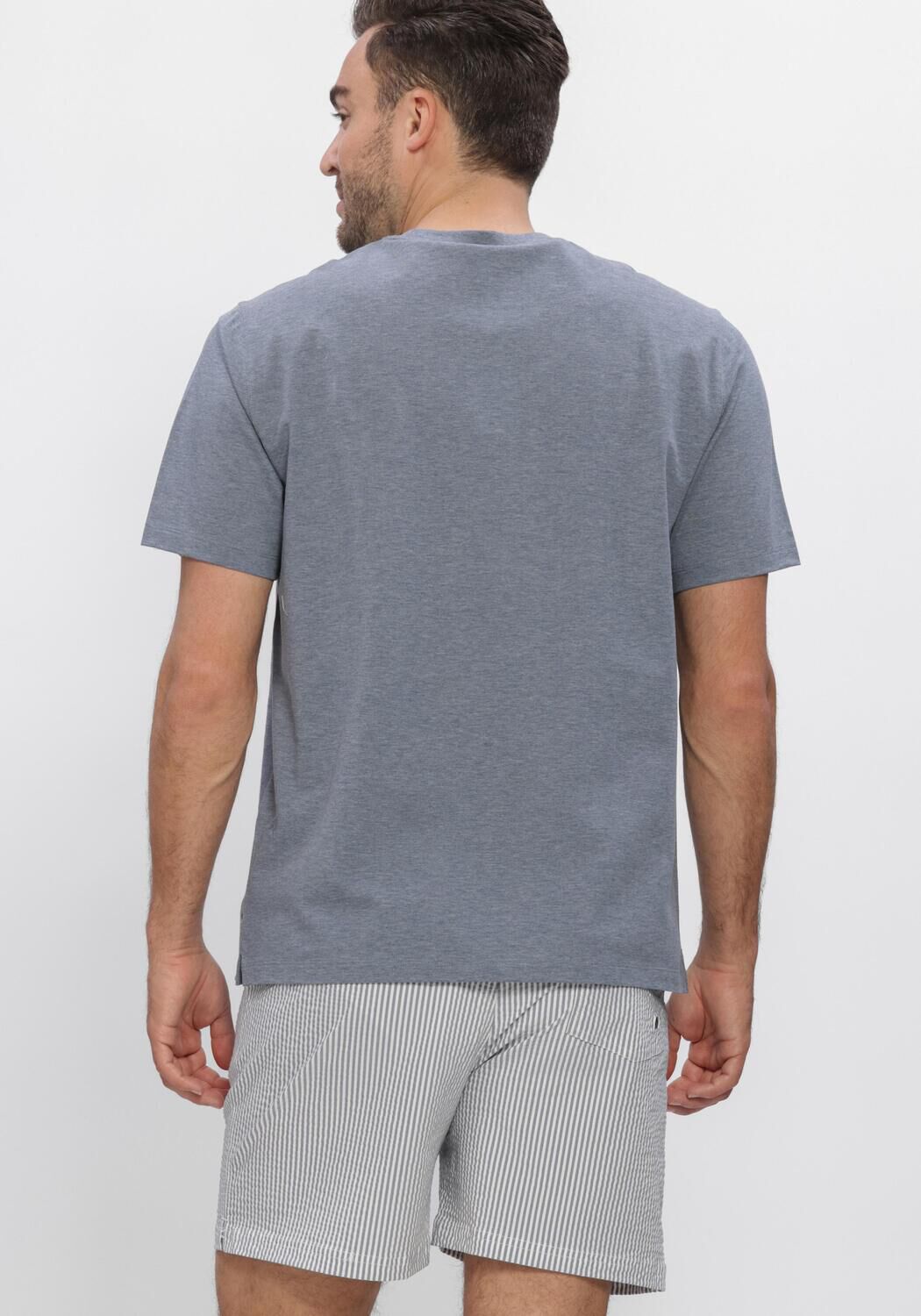 Blauwe PROFUOMO T-shirt T-SHIRT CREW NECK MERCERIZED STRETCH PIQUE - large