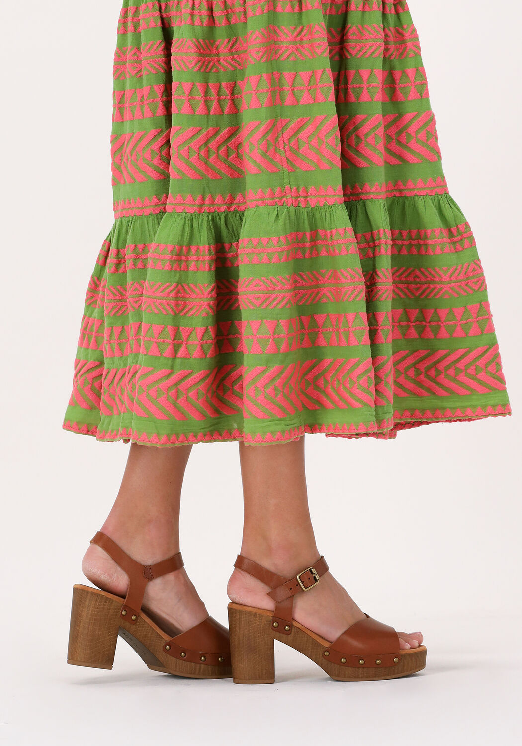 Cognac UNISA Sandalen met hak TACO - large