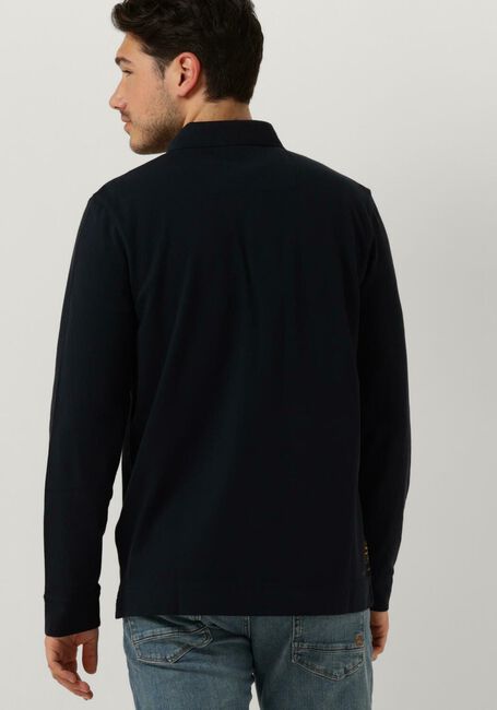 Blauwe PME LEGEND Polo LONG SLEEVE POLO PIQUE GARMENT DYE - large