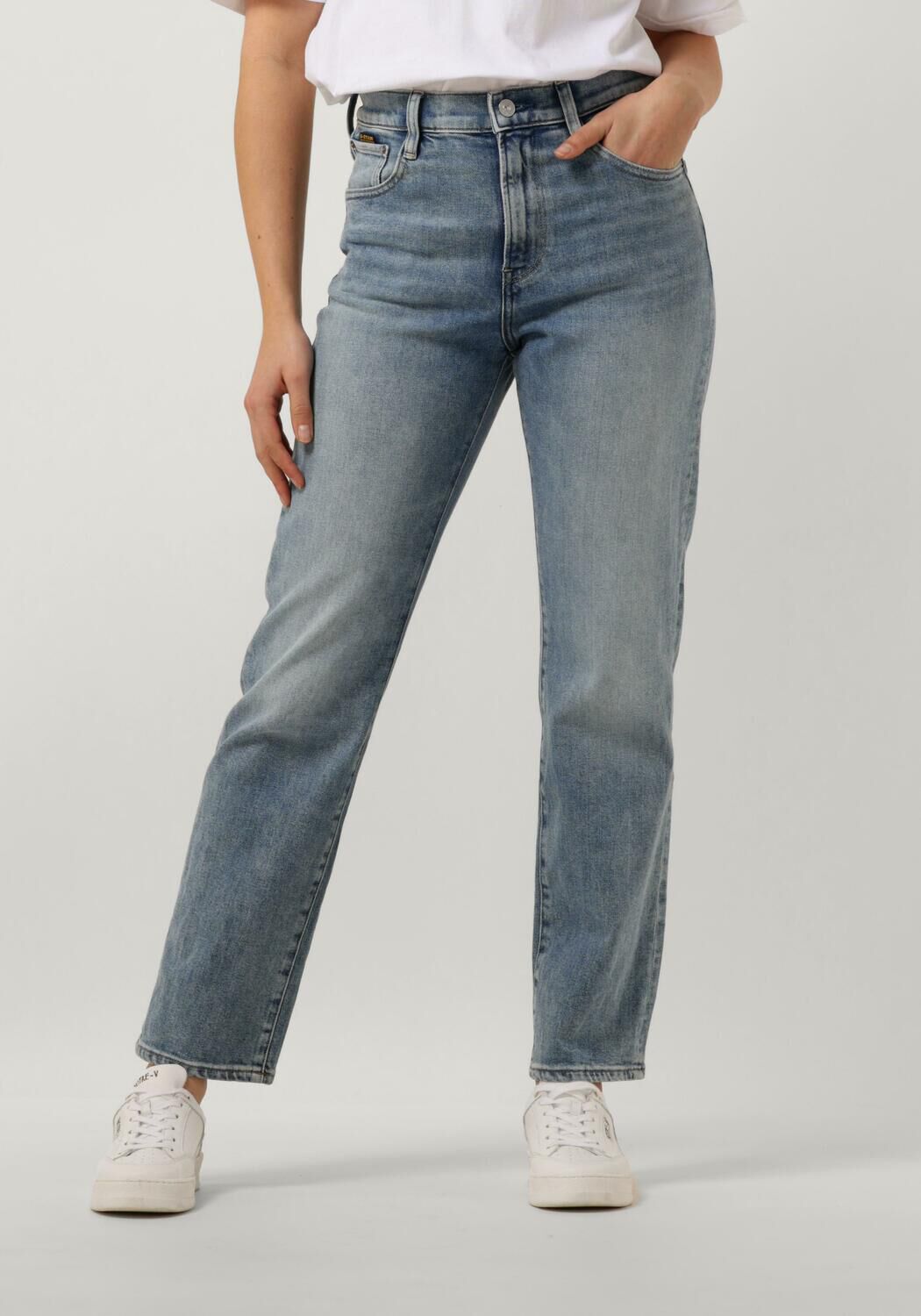 G-STAR RAW Dames Jeans Viktoria High Straight Wmn Lichtblauw