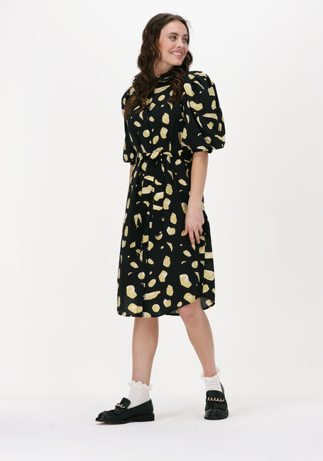 Zwarte OBJECT Midi jurk MESA 2/4 SHIRT DRESS - large