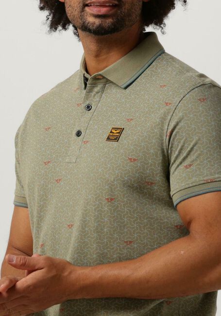 Olijf PME LEGEND Polo SHORT SLEEVE POLO FINE PIQUE ALL OVER PRINT - large
