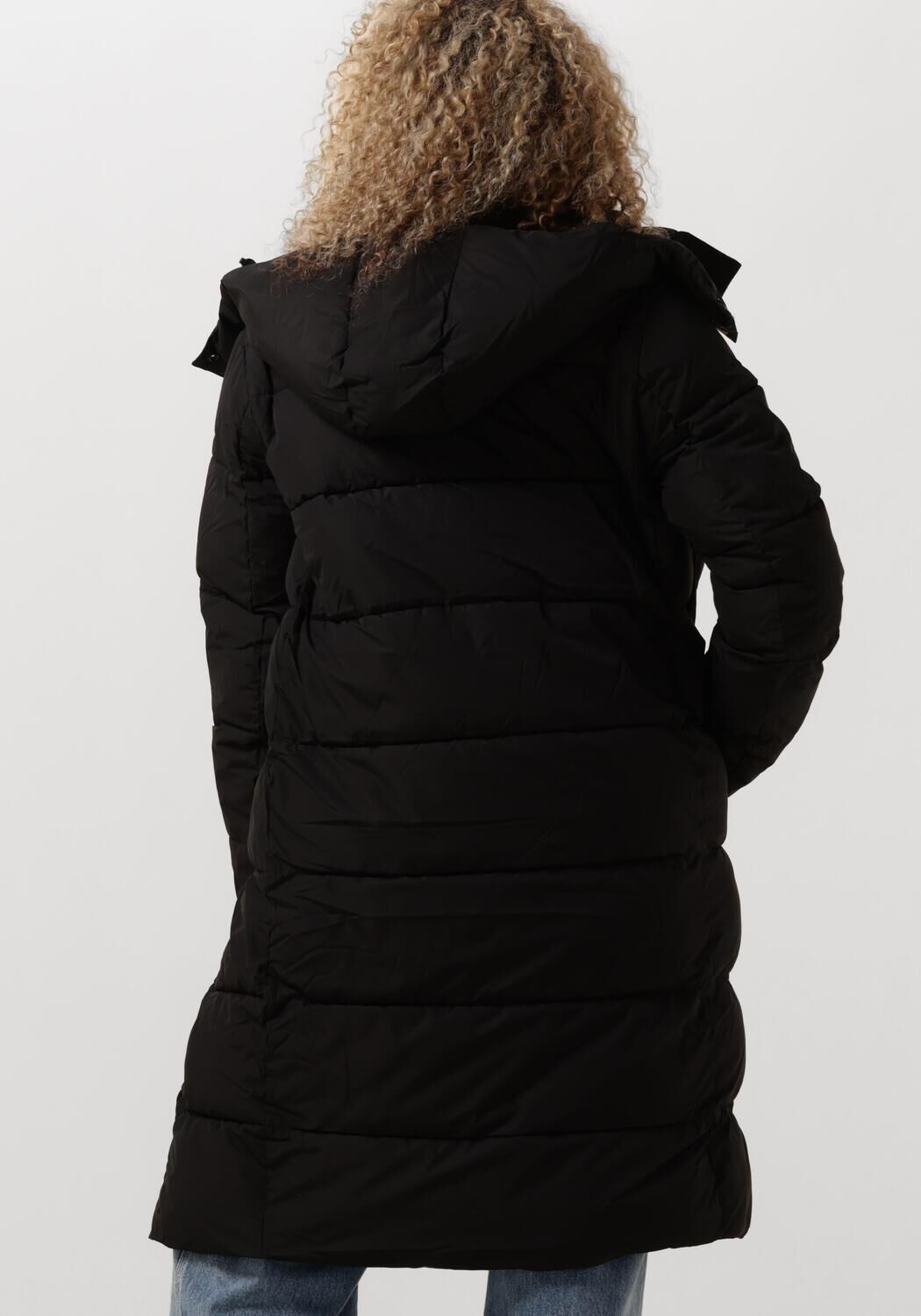 CALVIN KLEIN Dames Jassen Monologo Non Down Long Puffer Zwart