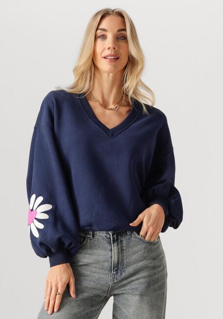Donkerblauwe YDENCE Sweater SWEATER MADELIEF - large
