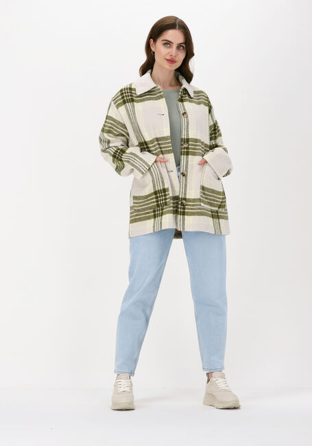 Beige SELECTED WOMEN Jack NIKITA CHECK SHIRT JACKET - large