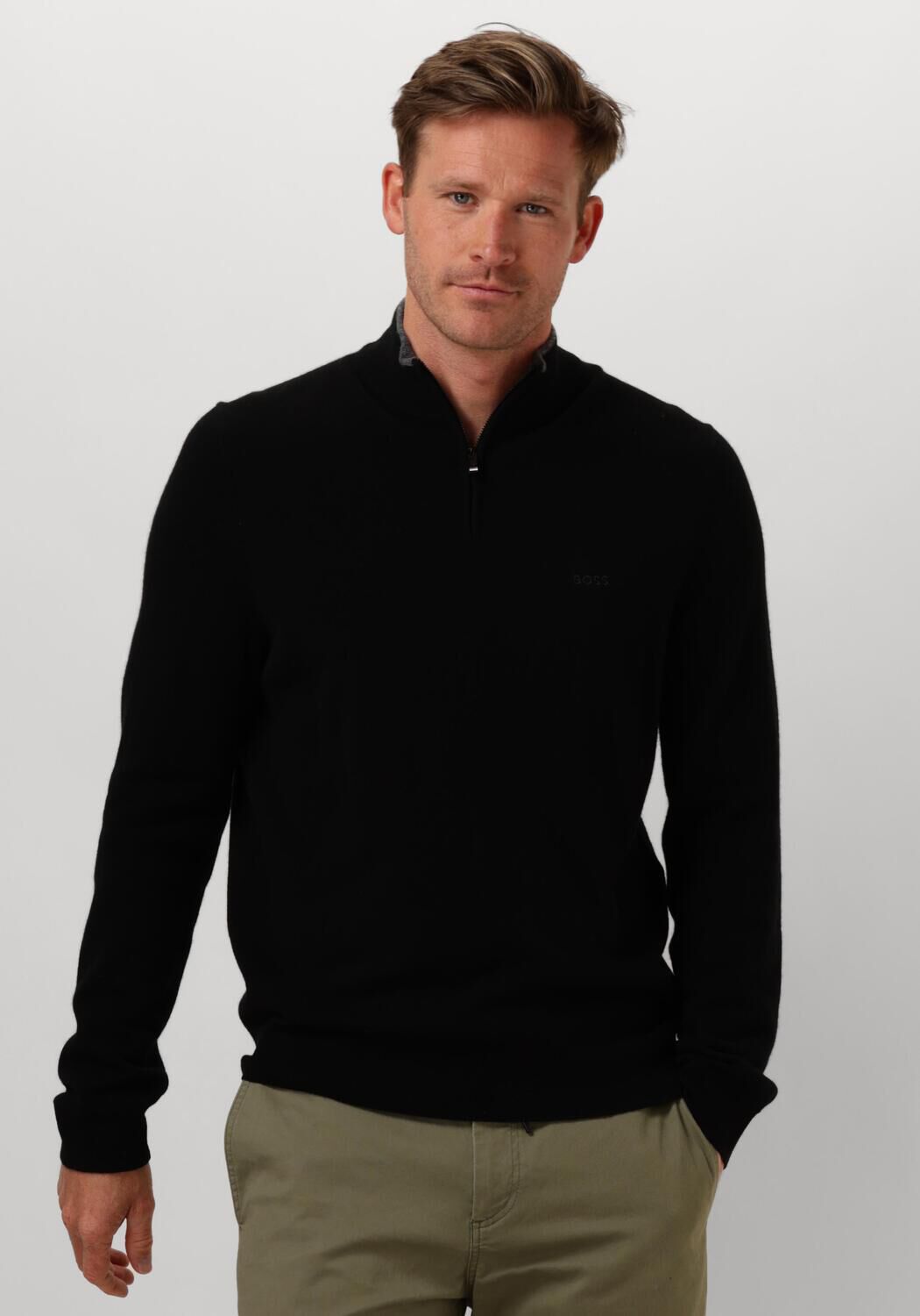 Boss Gebreide pullover met opstaande kraag model 'Emarlo'